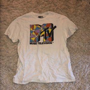 MTV white t shirt size large